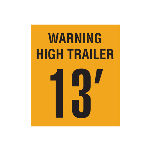 [D-1250] D-1250 "Warning High Trailer..." Inspection Decal