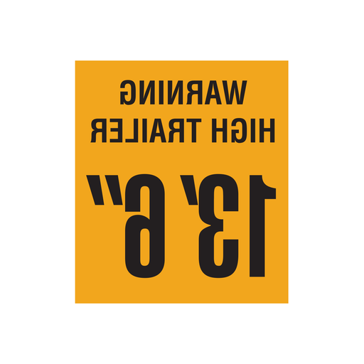 [D-1252] D-1252 "Warning High Trailer..." Inspection Decal