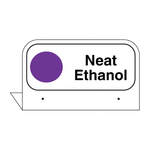 [FPI-137] FPI-137 - 3.5" x 2.625" Fill Pipe ID Tag "Neat Ethanol"