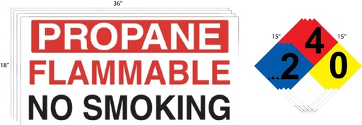 [G4-3618-15PRO] AST Propane High Performance Graphic Kit - 4 Each NFPA & Tank Decal