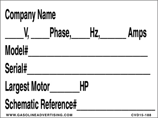 [CVD15-188] CVD15-188 - 4"W X 3"H - Company Name... Decal