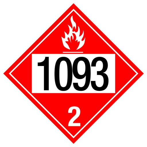 D.O.T PLACARD SIGN UN - 1093