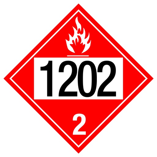 D.O.T PLACARD SIGN UN - 1202