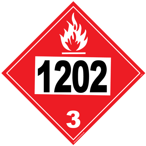 D.O.T PLACARD SIGN UN - 1202