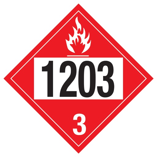 D.O.T PLACARD SIGN UN - 1203