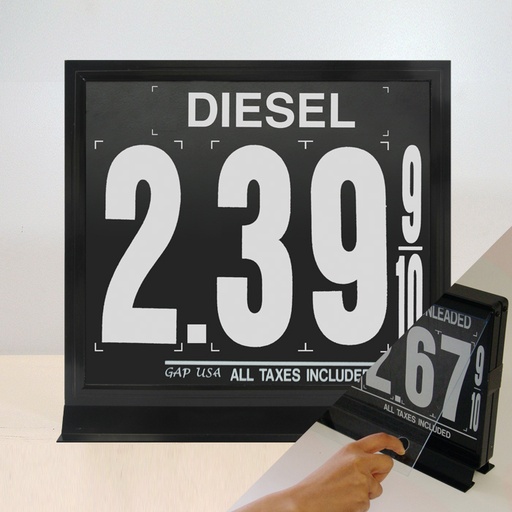 1 Grade M110 Series Pump Top Fuel Price sign w/ 9" Magnetic Digits