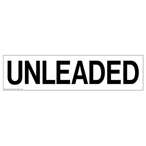 Pump Ad. Panel Decal - UNLEADED