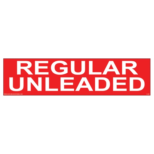 Pump Ad. Panel Decal - REGULAR UNLEADED