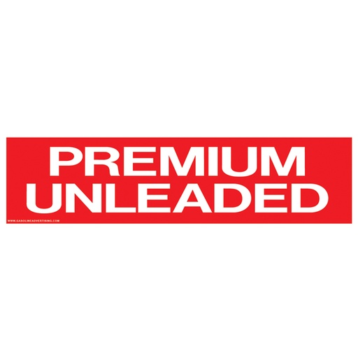 Pump Ad. Panel Decal - PREMIUM UNLEADED