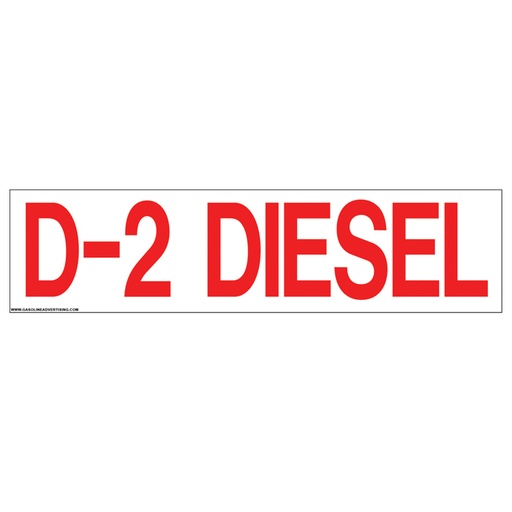 Pump Ad. Panel Decal - D-2 DIESEL