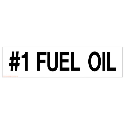 Pump Ad. Panel Decal - #1 FUEL OIL