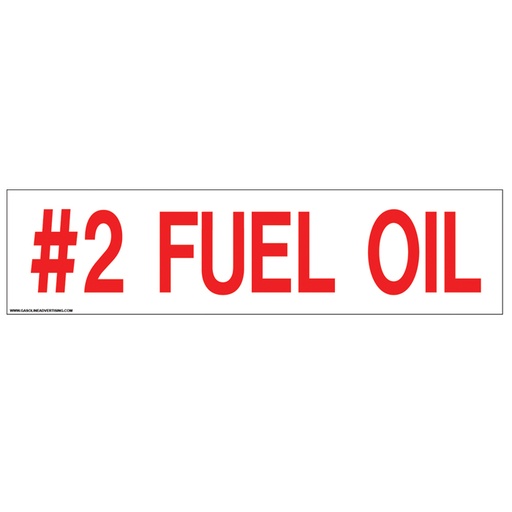 Pump Ad. Panel Decal - #2 FUEL OIL