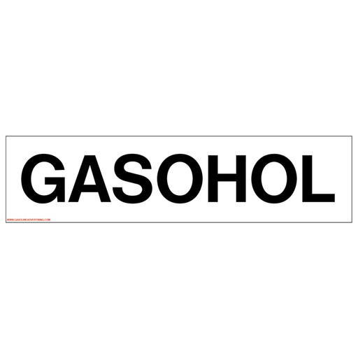 Pump Ad. Panel Decal - GASOHOL