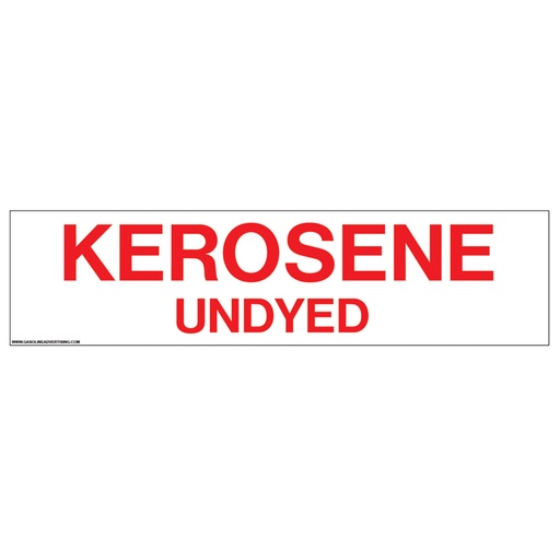 Pump Ad. Panel Decal - KEROSENE UNDYED