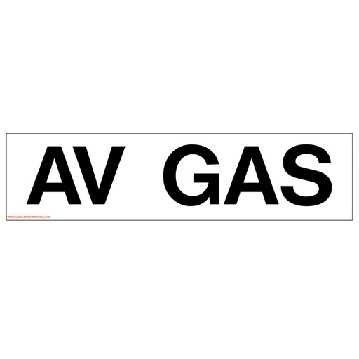 Pump Ad. Panel Decal - AV GAS