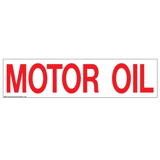 Pump Ad. Panel Decal - MOTOR OIL