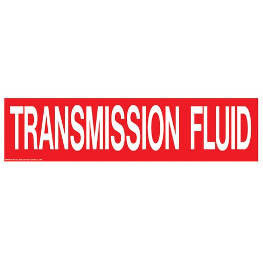 Pump Ad. Panel Decal - TRANSMISSION FLUID