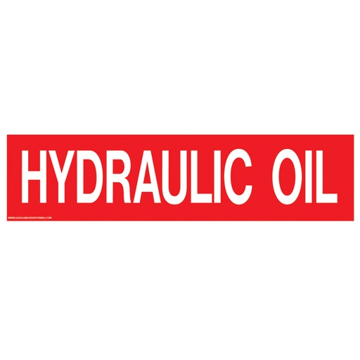 Pump Ad. Panel Decal - HYDRAULIC OIL