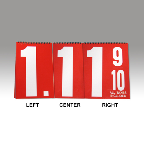 Curb Stand Sign 12" Numeral Booklets Small