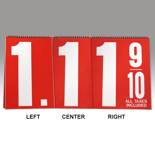 Curb Stand Sign 24" Numeral Booklets