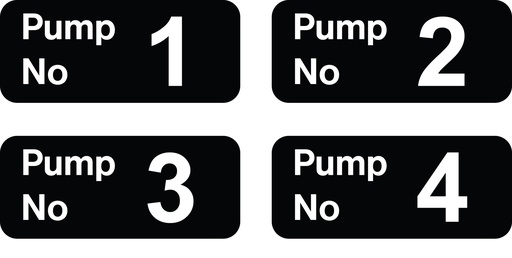 D-17 Pump number Decals