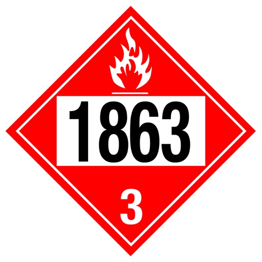 D.O.T PLACARD SIGN UN - 1863