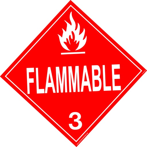 FLAMMABLE D.O.T. Sign