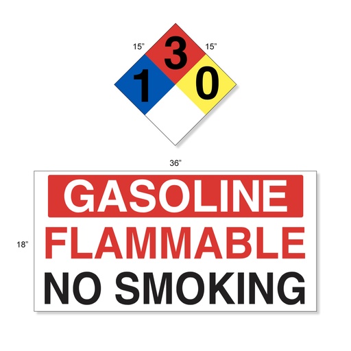 [G4-3618-15GAS] AST Gasoline High Performance Graphic Kit - 4 Each NFPA & Tank Decal