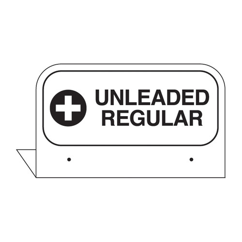 [FPI-12] FPI-12 Fill Pipe ID Tag" "UNLEADED REGULAR" API Color and Code - Black on White background