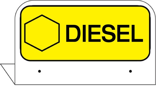 [FPI-13-O] FPI-13-O -  3.5" x 2.625" Fpi Pipe ID Tag "DIESEL"