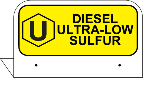 [FPI-122-O] FPI-122-O API Fill Pipe ID Tag "Diesel Ultra-Low Sulfur"  Includes: 10" Clamp
