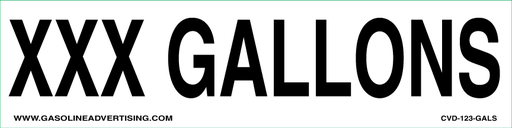 Custom Gallonage Decals