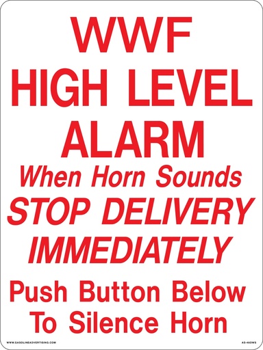 [AS-46WWF] AS-46WWF - 12" x 16" Metal - High Level Alarm...