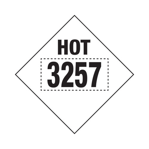 10.75"W X 10.75"H - D.O.T PLACARD SIGN UN - 3257