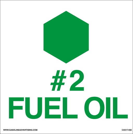 [D-692] D-692 - 6" x 6" - Decal - #2 Fuel Oil