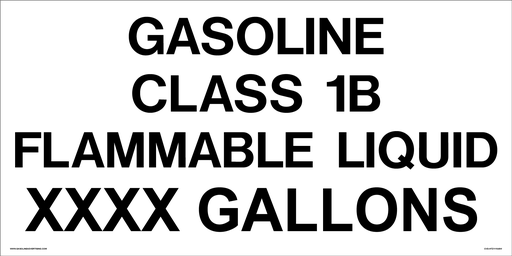 [CVD-HTZ1115-BW] CVD-HTZ1115-BW AST - 24"W x 12"H - Gasoline Class 1B Flammable Liquid XX Gallons
