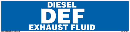 CAS-123-DEF - 12" x 3" Metal - Diesel Exhaust Fluid - DEF