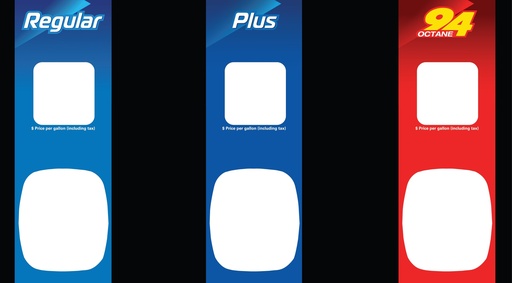 [DG4LX-PO32-SUN94] DG4LX-PO32-SUN94 Sunoco Brand Panel Overlay for Ovation,  3 Product. Regular, Plus and 94 Octane