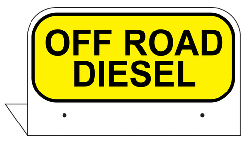 [FPI-77] FPI-77 - 3.5" x 2.625" Fill Pipe ID Tag "Off-Road Diesel"