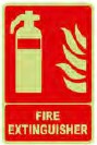 [CAS-812-FE] CAS-812-FE - 8"w x 12"h "Fire Extinguisher" with symbol - Aluminum Sign