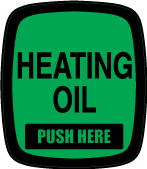 [SG4-HO-BG] SG4-HO-BG Ovation Actuator Graphic - HEATING OIL -Black on Green