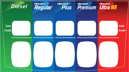 DG42-PO52-SUN-93 Sunoco Brand Panel for Ovation 2