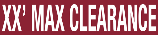 AS-60-BUR - 36"W X 8"H - Aluminum Sign - XX' MAX CLEARANCE - Burgundy