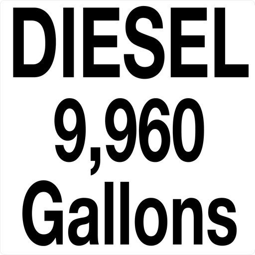 [HPD-2424-AGT] HPD-2424-AGT - 24"W X 24"H - Tank Product and Capacity - Black letters on White background 3M Decal w/ lamination