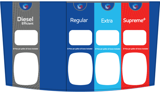 [DG42-PO41-SYN] DG42-PO41-SYN Synergy Graphic for Ovation 2 - 3+1 Dispenser -  Diesel Efficient, Regular, Extra, Supreme+