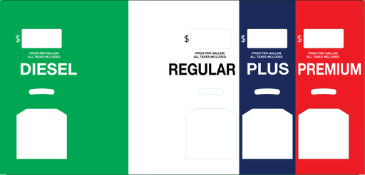 [DG10P-PO41-NOU] DG10P-PO41-NOU 3+1 Product ID Overlay for Gilbraco Encore S Premium Dispenser