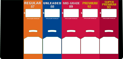 DG10P-PO51-CIT  - 5 Product ID Overlay for Gilbarco 700 S Premium Dispensers