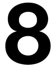 D-23-#  2.5"W X 3"H "#" Black # on White background Custom Decal