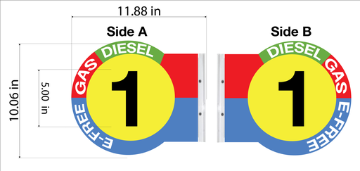 [PS10-CUS-DSLGASEF] PS10-CUS-DSLGASEF - 10" ROUND PUMP #'s - Custom Layout for Diesel, Gas, EFree