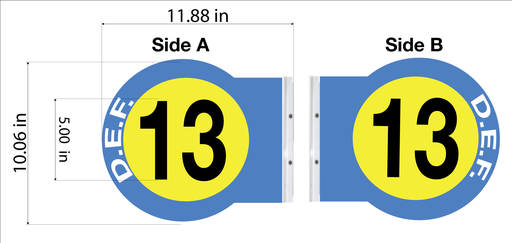 [PS10-CUS-DEF] PS10-CUS-DEF - 10" ROUND PUMP #'s - Custom Layout for D.E.F.